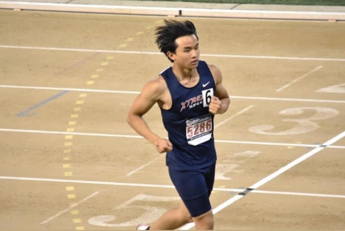 Young Raymond at track and field